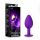 Temptasia S - Gold-studded Heart-shaped Anal Dildo (Purple) - Small