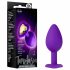 Temptasia S - Gold-studded Heart-shaped Anal Dildo (Purple) - Small