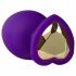 Temptasia S - Gold-studded Heart-shaped Anal Dildo (Purple) - Small