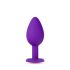 Dildo anale Temptasia S con cuore e gemma dorata (viola) - piccolo