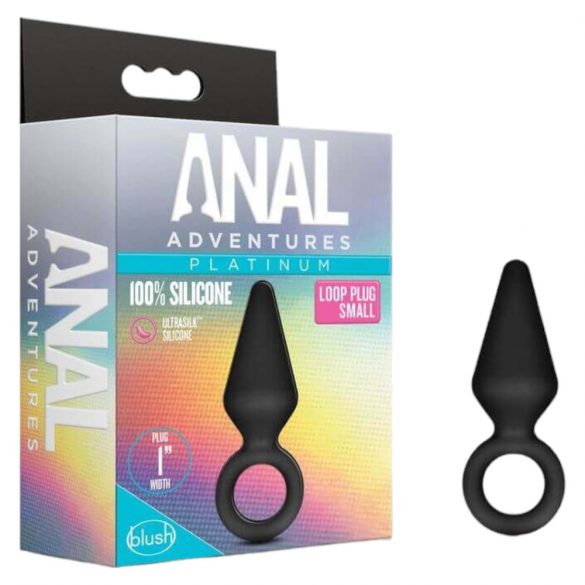 Anal Adventures Platinum S - análne dildo (čierne) - malé