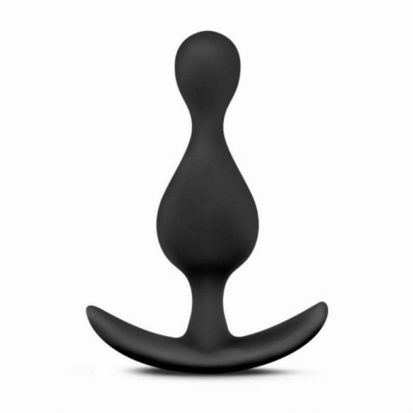 Plug anal Platinum Wave - dildo anal (negru)