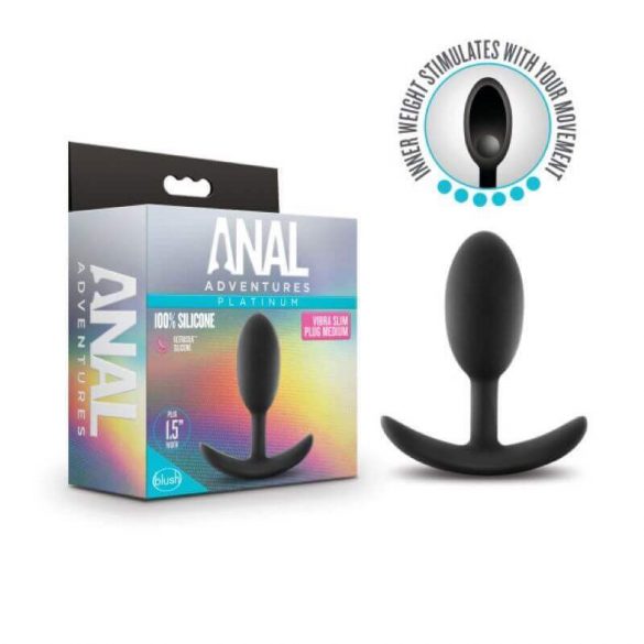 Anal Seiklused Platinum M - kuuliline anaal dildo - must (keskmine)