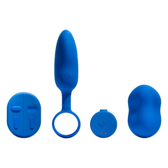 Platanomelón Mobi - oplaadbare, draadloze vibratorset - 2-delig (blauw)