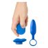 Platanomelón Mobi - set vibrator cu acumulator și funcție radio - 2 piese (albastru)