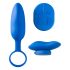 Platanomelón Mobi - set vibrator cu acumulator și funcție radio - 2 piese (albastru)