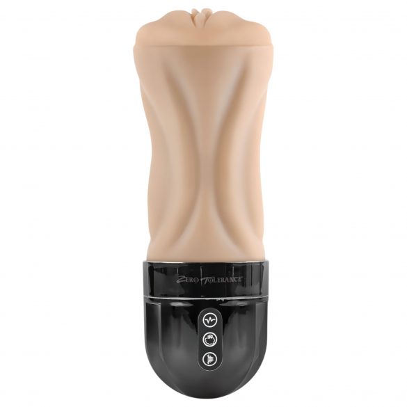 Zero Tolerance Tight Lipped - Suction Vibrating Masturbator (Natural)