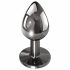 Evolved Black Gem - Metal Anal Dildo Set (Black-Silver)