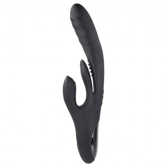 Playboy Rapid Rabbit - rechargeable rabbit vibrator (black)