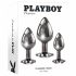 Playboy - Set di dildo anale - 3 pezzi (argento)