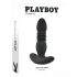 Playboy - wiederaufladbarer stoßender Analvibrator (schwarz)