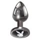 Playboy Tux - anale dildo - klein (zilver)