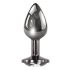 Playboy Tux - anale dildo - klein (zilver)