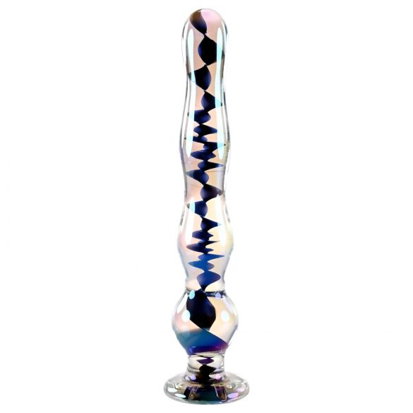 Playboy Jewels - Wavy Glass Dildo (Translucent)