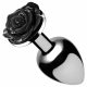 Black Rose Booty Sparks - 79g Aluminum Anal Dildo (Silver-Black)