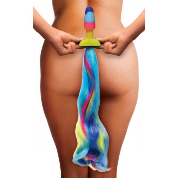 Dildo Anale in Silicone Unicorno con Coda Arcobaleno TAILZ