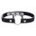 Master Series Verspielte Kitty - Halsband mit Katzenkopf-Ring (schwarz)