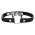 Master Series Verspielte Kitty - Halsband mit Katzenkopf-Ring (schwarz)