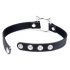 Master Series Verspielte Kitty - Halsband mit Katzenkopf-Ring (schwarz)