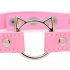 Master Series Kinky Kitty - Halsband mit Katzenkopf-Ring (Rosa)