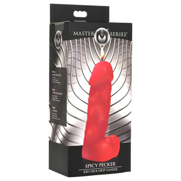 Spicy Pecker Candle with Balls - Large (Red)