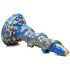 Creature Cocks Kraken - spiraal octopus dildo - 21cm (goud-blauw)