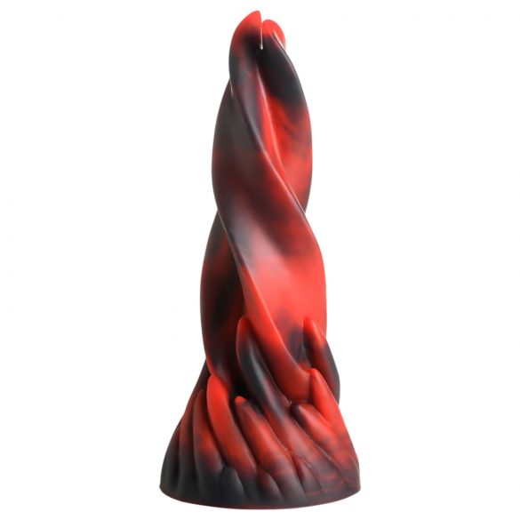 Twisted Silicone Dildo - Hell Kiss - 19cm (Red)