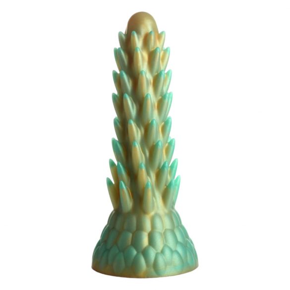 Creature Cocks Stegosaurus - silikonowe dildo z kolcami - 20 cm (zielone)