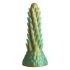 Dildo silicon cu textură stegosaurus - 20 cm (verde)