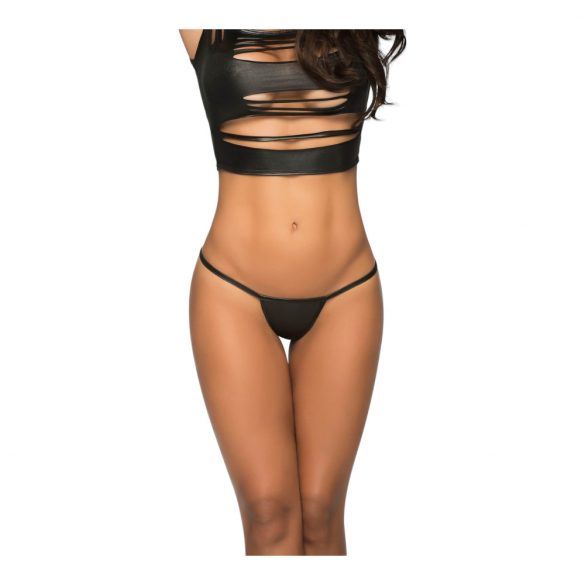 Mapale - Shiny Micro Thong (Black)