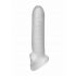 Fat Boy Micro Ribbed - návlek na penis (17 cm) - mliečne biely