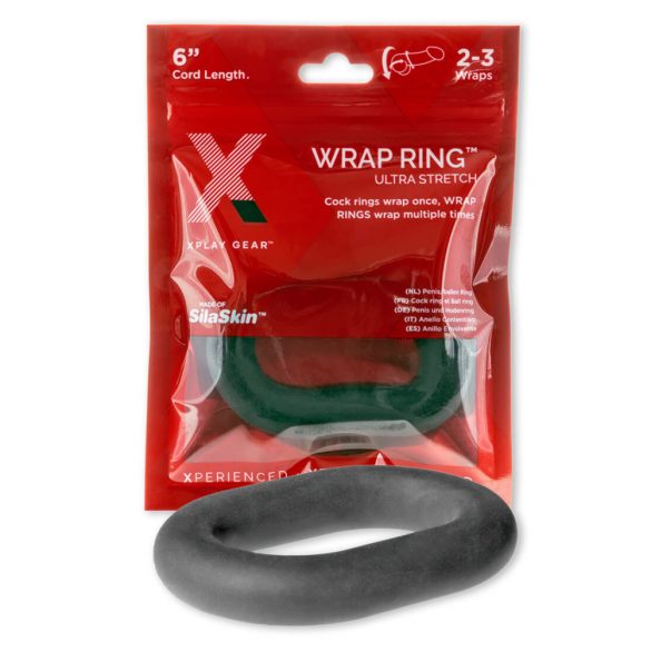 Perfect Fit Ultra Wrap 6 - gruby pierścień na penisa - czarny (15 cm)