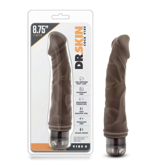 Dr. Skin Vibe No.6 - Realistic Vibrator (Brown)