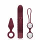 Loveline Explore - Women's Sex Toy Kit - 3 Piece (Burgundy)