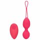 Loveline - Rechargeable, Ribbed, Radio-Controlled Vibrating Love Egg (Pink)