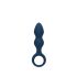 Loveline - análny vibrátor s uchopovacím krúžkom - stredný (modrý)