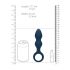 LoveLine - anale dildo met handvatring - groot (blauw)