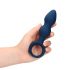 LoveLine - anale dildo met handvatring - groot (blauw)