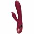 Vibratore flessibile Loveline con stimolatore clitorideo e batteria ricaricabile (bordeaux)