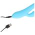 Loveline - Rechargeable, Waterproof Rabbit Ears Clitoral Vibrator (Blue)