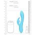 Loveline - Rechargeable, Waterproof Rabbit Ears Clitoral Vibrator (Blue)