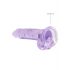 REALROCK - caurspīdīgs reālistisks dildo - violets (17 cm)