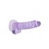 RéelRoche - dildo réaliste transparent - violet (17cm)