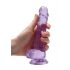 REALROCK - caurspīdīgs reālistisks dildo - violets (17 cm)