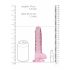 REALROCK - Transparent Realistic Dildo - Pink (17cm)