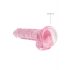 REALROCK - průsvitné realistické dildo - růžové (17cm)