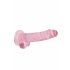 REALROCK - półprzezroczyste, realistyczne dildo - różowe (17 cm)