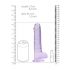 CLEAR REALISTIC DILDO - Purple (7.5 inches)