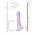 CLEAR REALISTIC DILDO - Purple (7.5 inches)