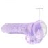 CLEAR REALISTIC DILDO - Purple (7.5 inches)